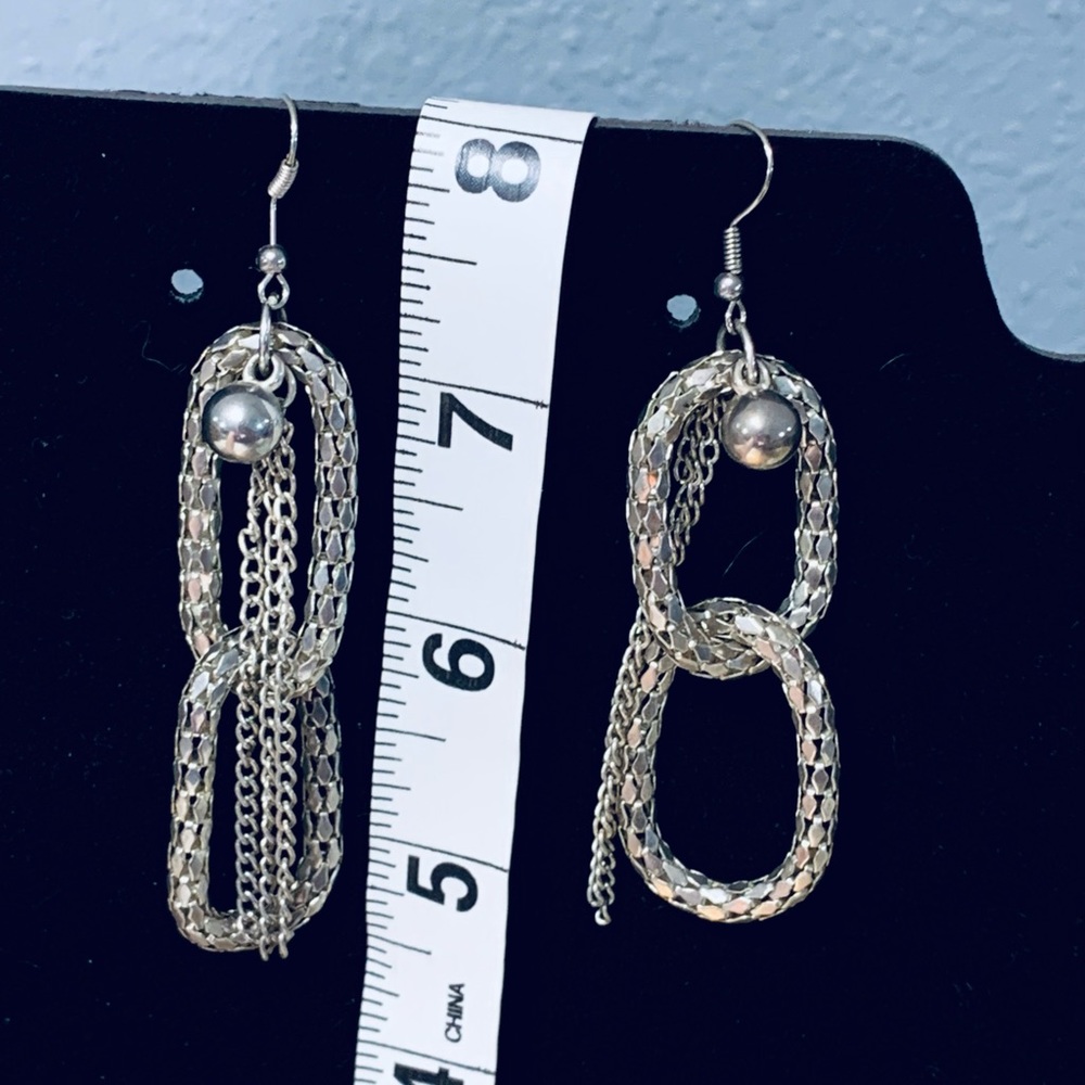 Double Loop & Chain Earrings - image 7